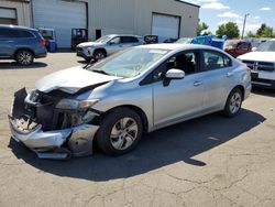 Salvage cars for sale at Woodburn, OR auction: 2015 Honda Civic LX