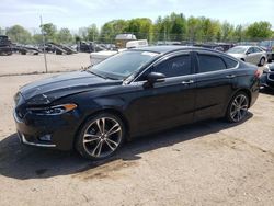 Salvage cars for sale at Chalfont, PA auction: 2019 Ford Fusion Titanium