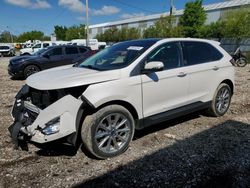 Salvage cars for sale at Franklin, WI auction: 2017 Ford Edge Titanium
