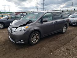 Salvage cars for sale from Copart Elgin, IL: 2015 Toyota Sienna XLE