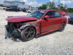 Salvage cars for sale at Opa Locka, FL auction: 2017 Alfa Romeo Giulia TI