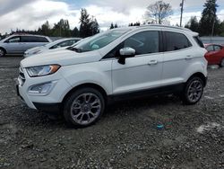 Salvage cars for sale from Copart Graham, WA: 2018 Ford Ecosport Titanium