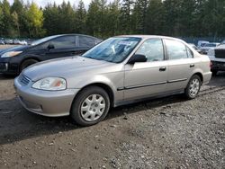 Salvage cars for sale from Copart Graham, WA: 2000 Honda Civic LX