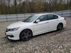 Salvage cars for sale at West Warren, MA auction: 2016 Honda Accord Sport