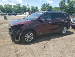 Salvage cars for sale at Baltimore, MD auction: 2016 KIA Sorento LX