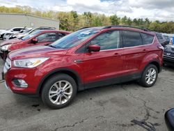 Salvage cars for sale at Exeter, RI auction: 2018 Ford Escape SEL