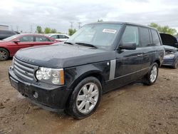 Salvage cars for sale from Copart Elgin, IL: 2008 Land Rover Range Rover HSE