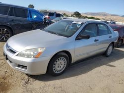 Salvage cars for sale from Copart San Martin, CA: 2007 Honda Accord Value