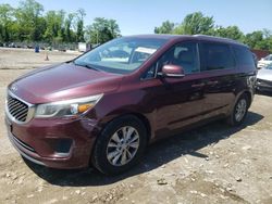 Salvage cars for sale from Copart Baltimore, MD: 2015 KIA Sedona LX