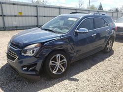 Salvage cars for sale at Lansing, MI auction: 2017 Chevrolet Equinox Premier