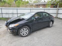 Salvage cars for sale at Albany, NY auction: 2012 Honda Civic LX