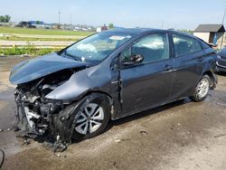 Salvage cars for sale at Woodhaven, MI auction: 2018 Toyota Prius