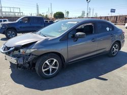 Salvage cars for sale at Wilmington, CA auction: 2015 Honda Civic SE