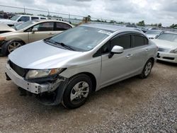 Salvage cars for sale from Copart Houston, TX: 2013 Honda Civic LX