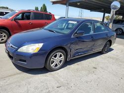 Salvage cars for sale at Hayward, CA auction: 2006 Honda Accord EX