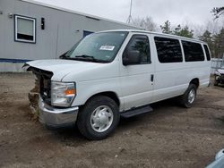 Salvage cars for sale from Copart Lyman, ME: 2013 Ford Econoline E350 Super Duty Wagon