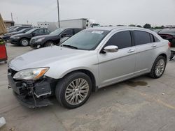 Salvage cars for sale at Grand Prairie, TX auction: 2012 Chrysler 200 Limited