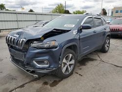 Vehiculos salvage en venta de Copart Littleton, CO: 2019 Jeep Cherokee Limited