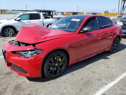 Salvage cars for sale at Van Nuys, CA auction: 2020 Alfa Romeo Giulia