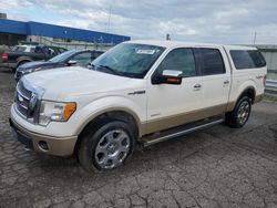 Salvage cars for sale at Woodhaven, MI auction: 2012 Ford F150 Supercrew