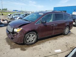Salvage cars for sale from Copart Woodhaven, MI: 2012 Honda Odyssey EXL