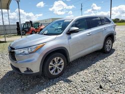 Salvage cars for sale at Tifton, GA auction: 2015 Toyota Highlander LE