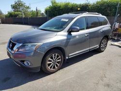 Salvage cars for sale at San Martin, CA auction: 2015 Nissan Pathfinder S