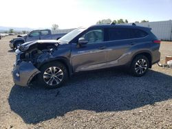 Salvage cars for sale from Copart Anderson, CA: 2021 Toyota Highlander Hybrid XLE