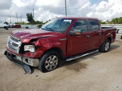 Salvage cars for sale from Copart Miami, FL: 2013 Ford F150 Supercrew