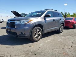 Salvage cars for sale from Copart Portland, OR: 2015 Toyota Highlander XLE