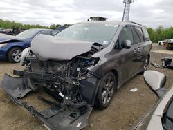 Salvage cars for sale at Windsor, NJ auction: 2019 Toyota Sienna SE