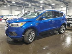 Salvage cars for sale at Ham Lake, MN auction: 2017 Ford Escape Titanium