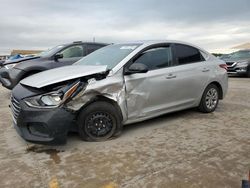 Salvage cars for sale at Grand Prairie, TX auction: 2018 Hyundai Accent SE