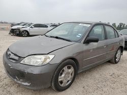 Salvage cars for sale at Houston, TX auction: 2005 Honda Civic LX