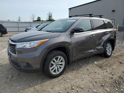 Salvage cars for sale at Appleton, WI auction: 2016 Toyota Highlander LE