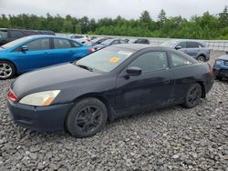 Salvage cars for sale from Copart Windham, ME: 2007 Honda Accord LX