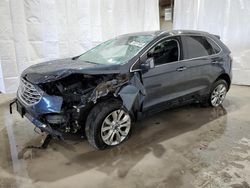 Salvage cars for sale at Leroy, NY auction: 2022 Ford Edge Titanium