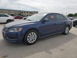Salvage cars for sale at Wilmer, TX auction: 2013 Volkswagen Passat S