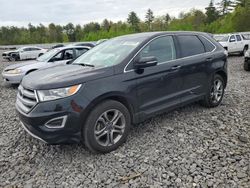 Salvage cars for sale at Windham, ME auction: 2017 Ford Edge Titanium