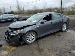 Salvage cars for sale at Montreal Est, QC auction: 2017 KIA Optima LX