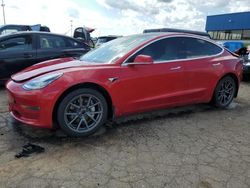 Salvage cars for sale at Woodhaven, MI auction: 2020 Tesla Model 3