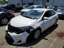 Salvage cars for sale from Copart Vallejo, CA: 2018 Toyota Corolla L