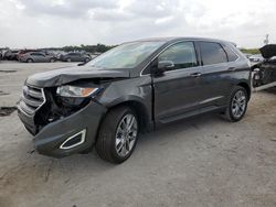 Salvage cars for sale at West Palm Beach, FL auction: 2015 Ford Edge Titanium