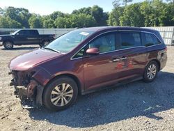 Salvage cars for sale at Augusta, GA auction: 2016 Honda Odyssey SE