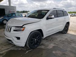 Salvage cars for sale at West Palm Beach, FL auction: 2014 Jeep Grand Cherokee Overland