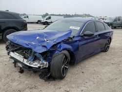 Salvage cars for sale at Houston, TX auction: 2022 Honda Accord Sport SE