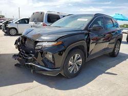 Salvage cars for sale at Grand Prairie, TX auction: 2022 Hyundai Tucson Blue