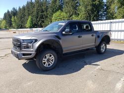 Salvage cars for sale from Copart Arlington, WA: 2018 Ford F150 Raptor