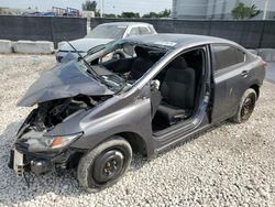 Salvage cars for sale from Copart Opa Locka, FL: 2014 Honda Civic LX