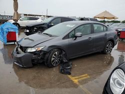 Salvage cars for sale from Copart Grand Prairie, TX: 2013 Honda Civic EX